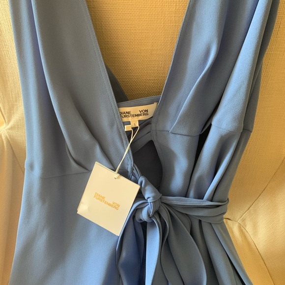 SOLD-DVF Violet Halter Dress- - Picture 7 of 8